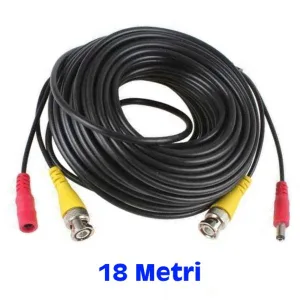Video Cable with BNC + Power Plug - 18 Metres
