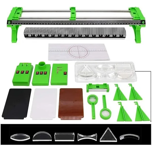STEM optics kit with optical bench - 8 experiments and colour manual - Image 6