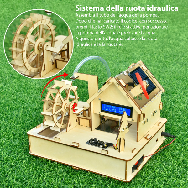 Smart Eco House kit with manual - Water wheel