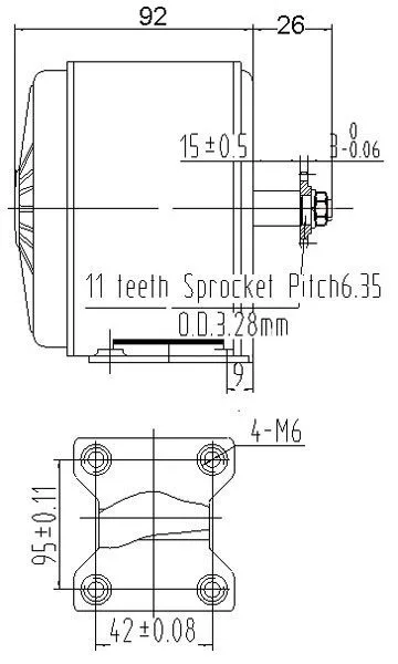 MY1016 - 24VDC 350W 2750RPM motor - Image 3