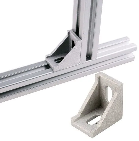 90° die-cast aluminium corner bracket - Image 3