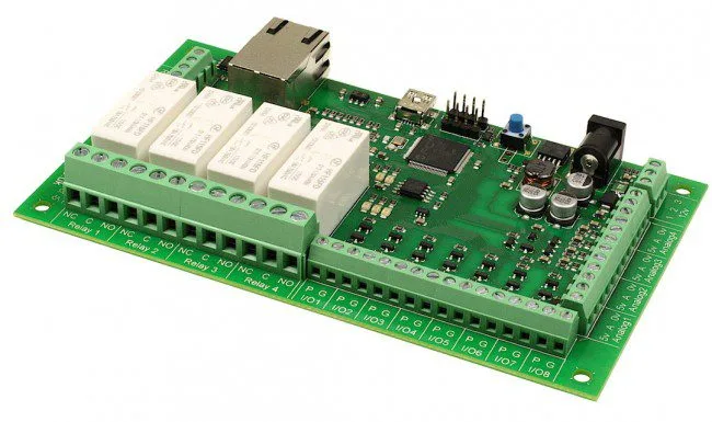 Ethernet Board with 4 Relays 16 A, 8 Digital I/O and 4 Analogue Inputs - Image 4