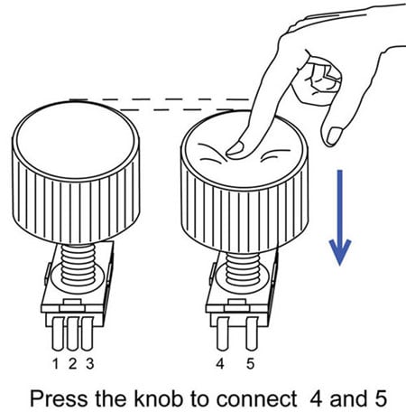 12 mm rotary encoder with knob