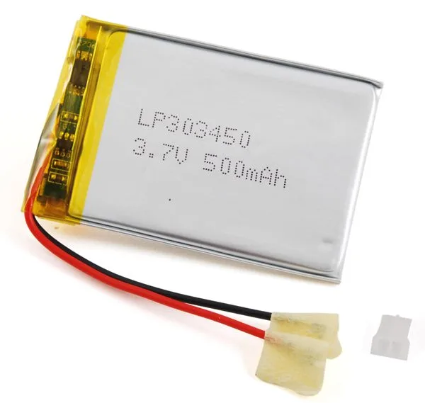 Lithium polymer battery 3.7V 500mA - 2.54mm pitch - Image 1