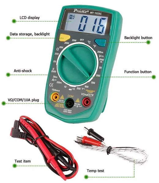 3 ½ digit digital multimeter - 19 ranges - Image 6