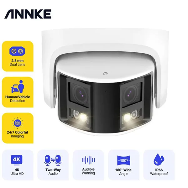 4K IP Camera 180° Panoramic View - PoE - microSD - ONVIF - IP66 - Image 4