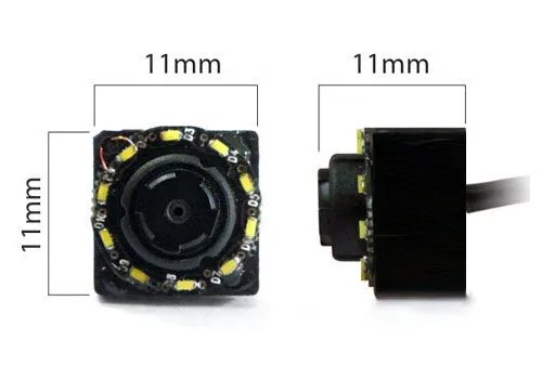 Micro Color Camera with 10 White LEDs - 11x11 mm - Image 1