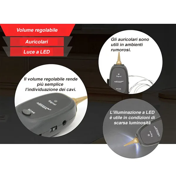 Network and Telephone Cable Tester with Audio Tone - Image 3