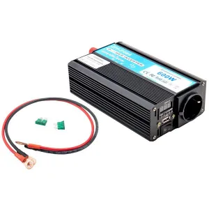 Pure Sine Wave Inverter 600W - 12V to 220VAC + USB