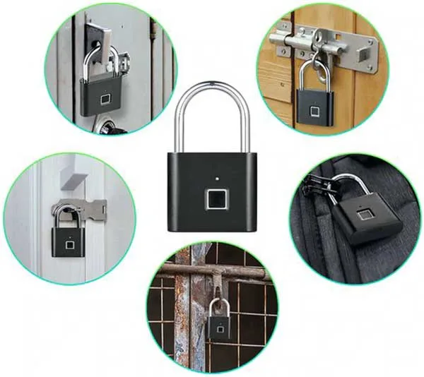 Fingerprint Padlock with 10-Fingerprint Memory, IP65 - Image 3