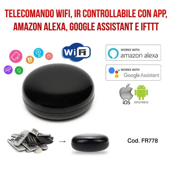 Wi-Fi and IR Remote Control - Amazon Alexa and Google Assistant - Image 1