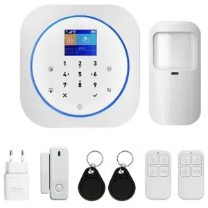 Wi-Fi/GSM alarm system set with Alexa and Google Home