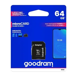 Micro SD HC card 64GB class 10 + adapter