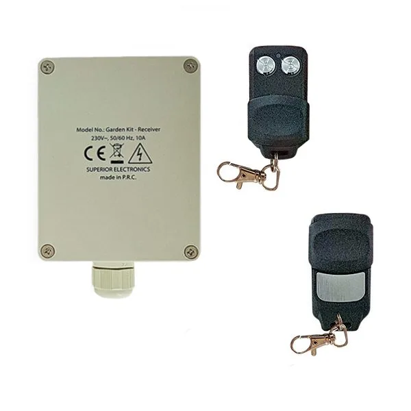 2-Channel Outdoor Radio Remote Control Kit - 220Vac - 433MHz - Image 1
