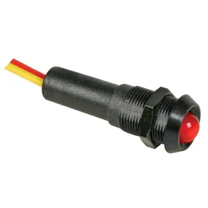 Indicator with flashing red LED