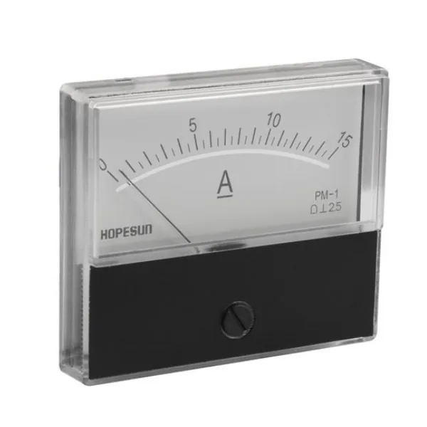 Analogue Panel Ammeter 70x60mm – 15 A - Image 1