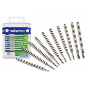 Set of 10 Miniature Drill Bits
