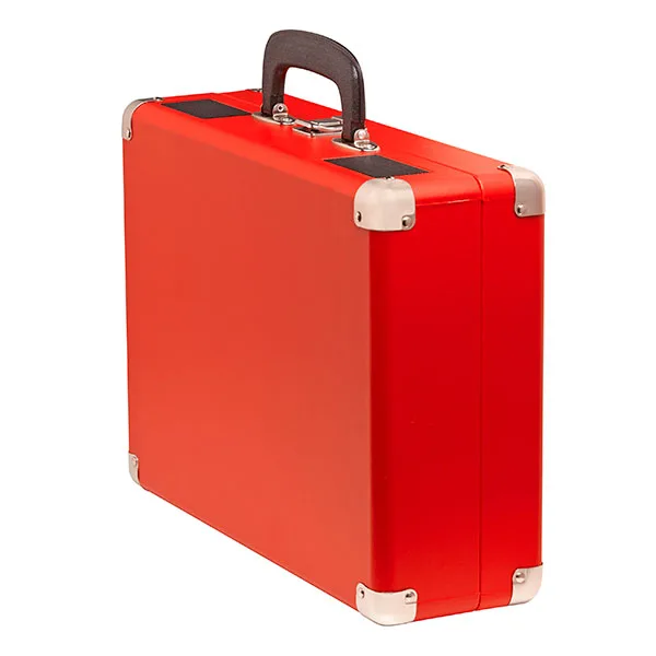 Vintage portable suitcase turntable with USB output - Red - Image 3