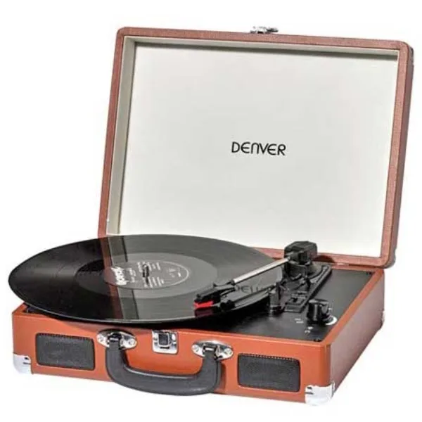 Vintage Portable Suitcase Turntable with USB Output - Image 1