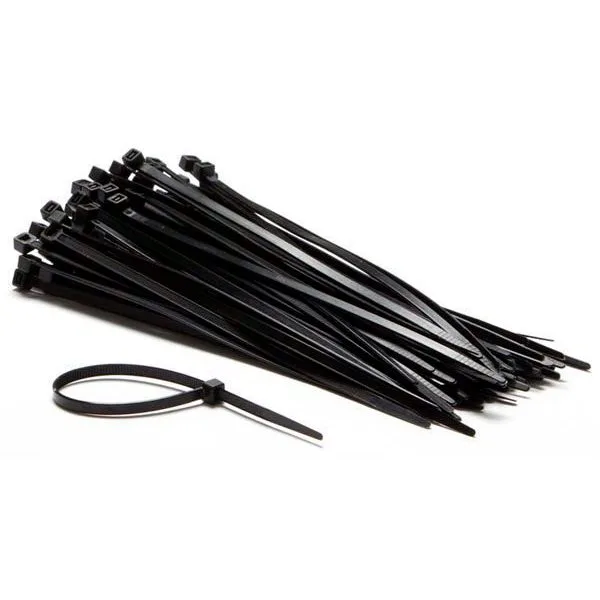 Black Cable Ties 4.8x300 mm - 100 pieces - Image 1
