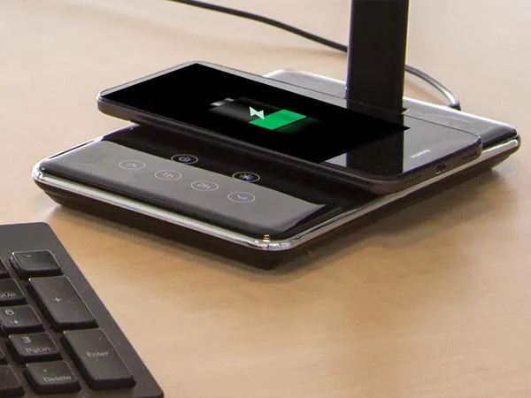 LED lamp with touch control and wireless smartphone charging - Image 3