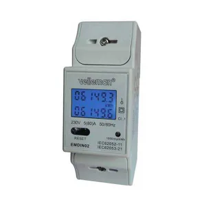 DIN Rail Energy Meter with Backlit LCD Display