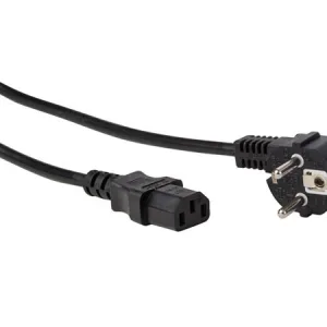 Mains cable with three-pole IEC connector - 2 metres