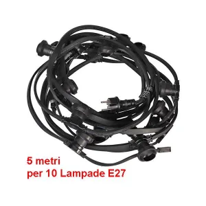Cable for 10 E27 Lamp Holders - 5 metres