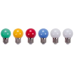 Set of 10 Coloured LED Bulbs