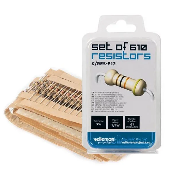Set of 610 Resistors 1/4W (E-12 SERIES) - Image 1