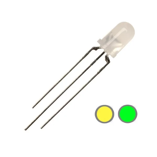 Bicolour LED 5 mm - GREEN-YELLOW - Image 1