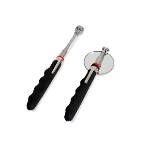 Magnetic pick-up tool and inspection mirror set