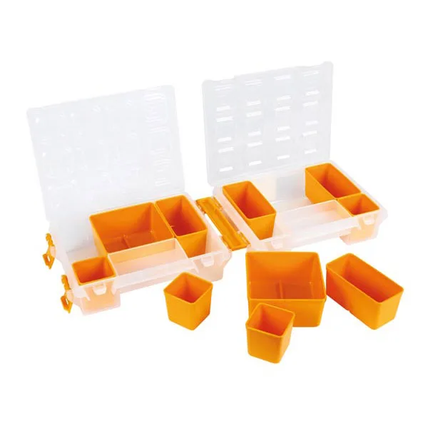 Amber small-parts case 195x145x95 mm - 6 compartments - Image 5