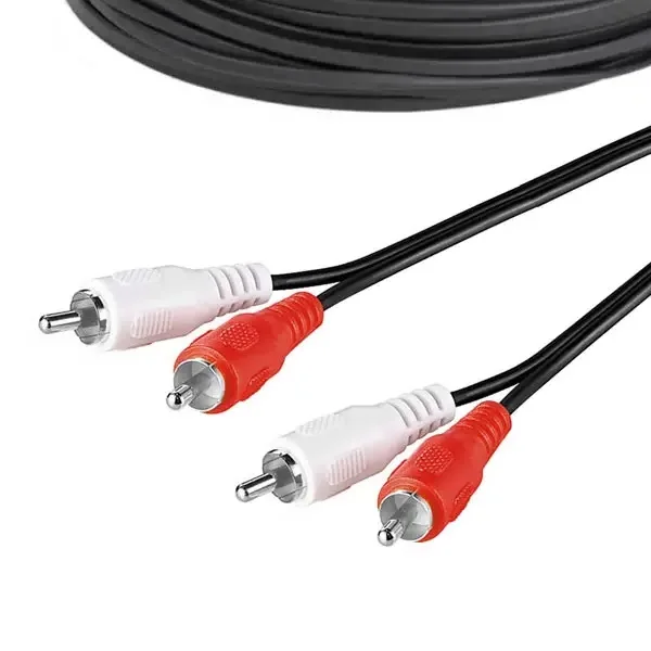 Audio cable 2+2 male RCA - 2.5 meters - Image 1