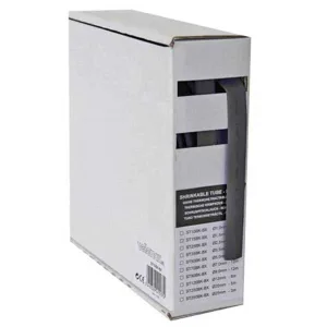 Black Heat-Shrink Tubing in Dispenser - 15 m, 1.5 mm, 2:1 ratio