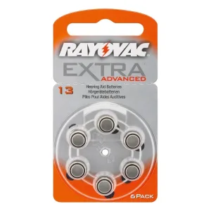 Set of 6 PR48 Zinc-Air Batteries - 1.4 V