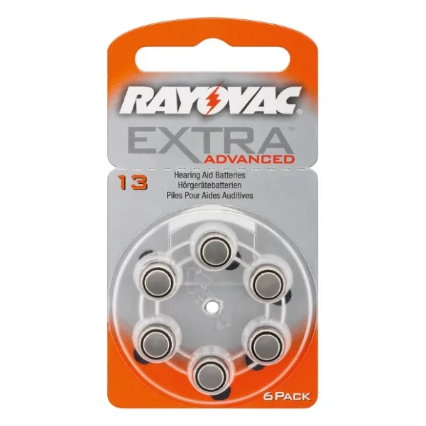 Set of 6 PR48 Zinc-Air Batteries - 1.4 V - Image 1