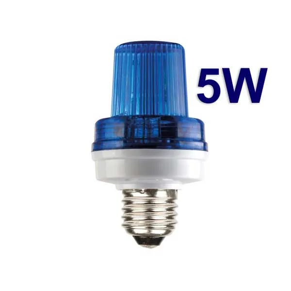 Mini Blue Strobe Lamp with E27 base - 5W - Image 1