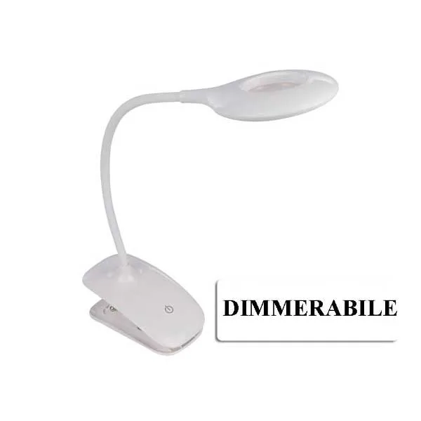 LED desk lamp with dimmer and clip mount - Image 1