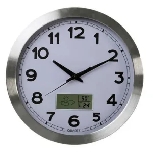 Wall clock with thermometer and hygrometer