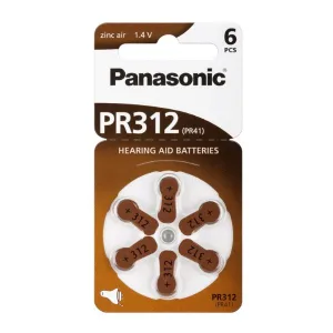 Panasonic Zinc Air Batteries 1.4 V - Pack of 6