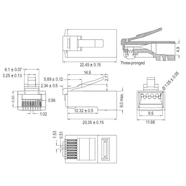 RJ45 Plug, CAT 6 UTP unshielded - Image 4