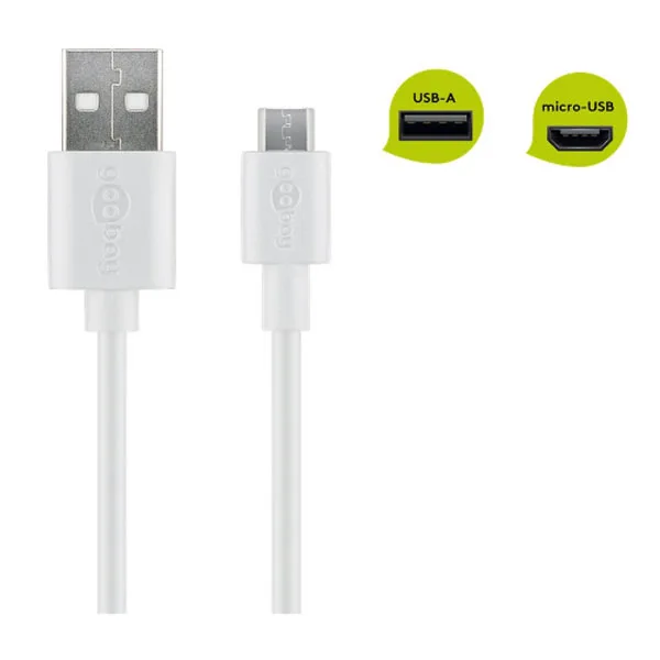 USB 2.0 Cable Male (A) โ Micro USB (B) - 2 metres - Image 4