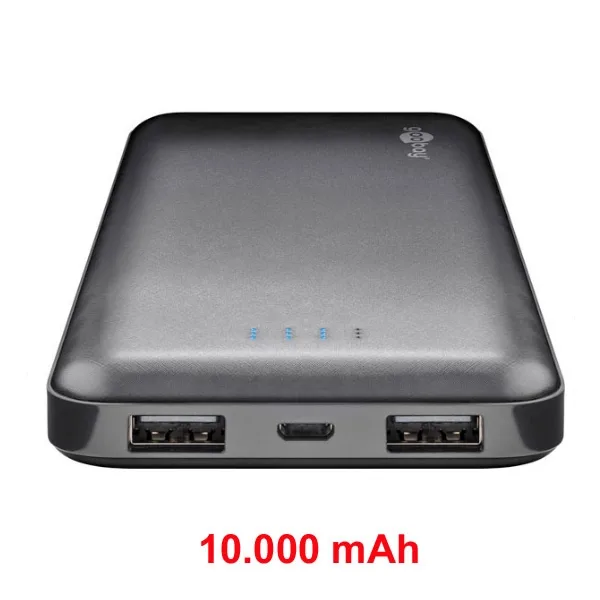 Slim Power Bank 10,000 mAh - 2 USB ports - Image 1