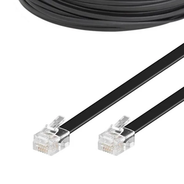 6-metre Telephone Cable with RJ12 (6P6C) Connector - Image 1
