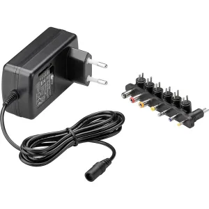 Universal Power Supply 9 V-24 V - 1.5 A with 7 Adapters