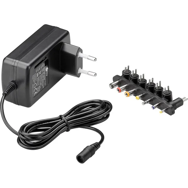 Universal Power Supply 9 V-24 V - 1.5 A with 7 Adapters - Image 1