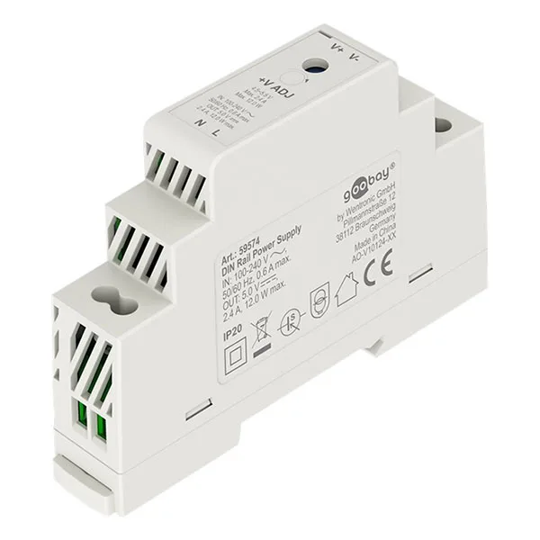 DIN Rail Mount Power Supply 5Vdc - 2.4A - Image 3