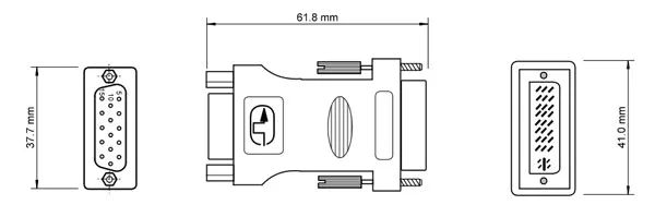 Gold-Plated DVI-I to VGA Socket Adapter - Image 4