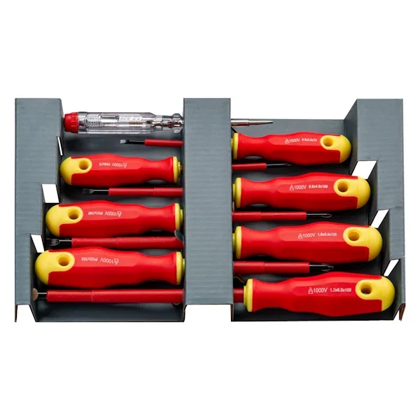 Set of 7 Insulated Screwdrivers + 1 Voltage Tester - Image 3